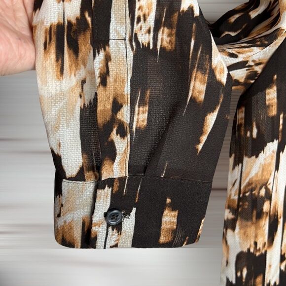 DEREK LAM for Design Nation Long Sleeves Semi Sheer Blouse  Size XL - Picture 5 of 12